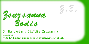 zsuzsanna bodis business card